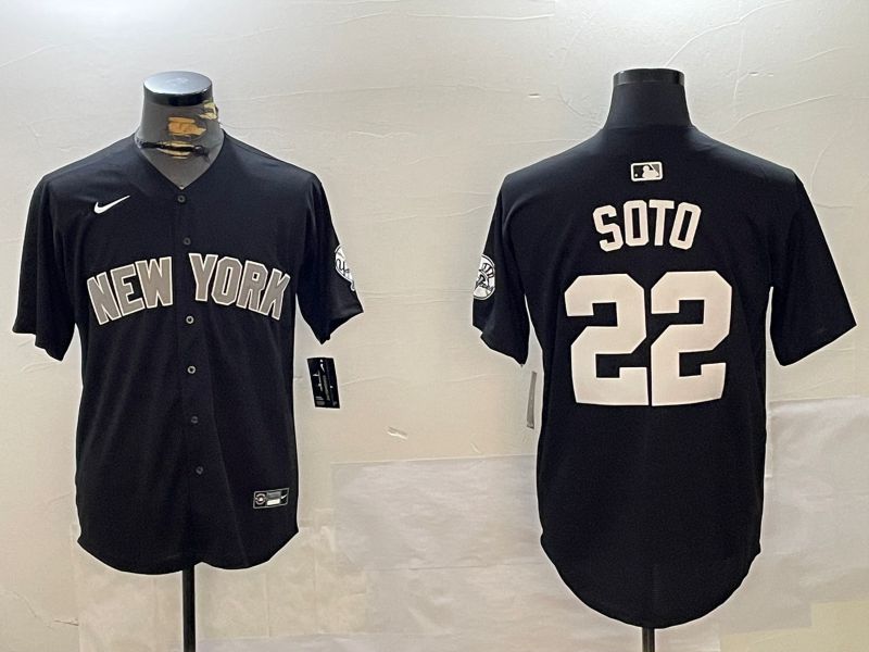 Men New York Yankees 22 Soto Black Game 2024 Nike MLB Jersey style 1202